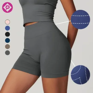 Wholesale Women's Seamless High Waist Push up Gym Shorts Lightweight Running Fitness Yoga Pants