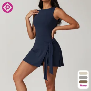Sexy Girls Tight Mini Skirt Tennis Wear Ropa Golf Pickleball Women Sportswear Short Tennis Dress