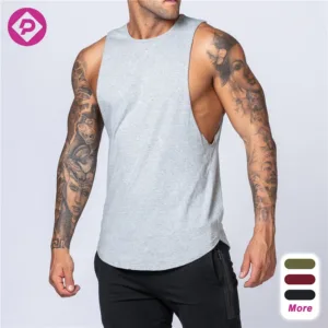 Custom Mens Blank Gym Apparel Sports Muscle Workout Plain Fitness Bamboo Clothing Stringer Tank Top