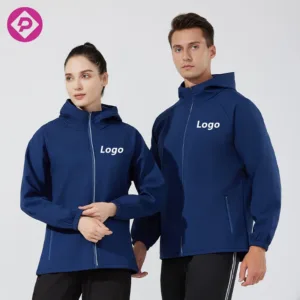 Polar Fleece Lined Warm Jacket Classic Style Outdoor Sports Wear Men and Women Hooded Zipper Active Tops