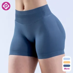 Hot Selling Ribbed Seamless High Waist Workout Butt Lifting Yoga Leggings Women Sportswear Shorts