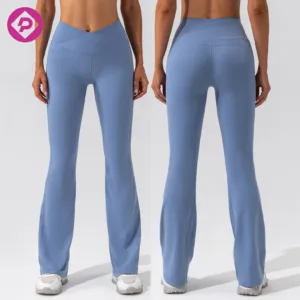 V-Shape Waist Scrunch Butt High Waist Yoga Dance Leggings Bootcut Workout Tummy Control Women Flare Pants