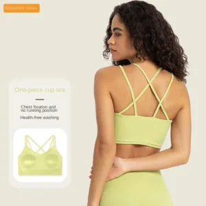 Summer Sweat Wicking Ribbed Sports Bras Lightweight Fitness Workout Seamless Yoga Seamless Women Bra