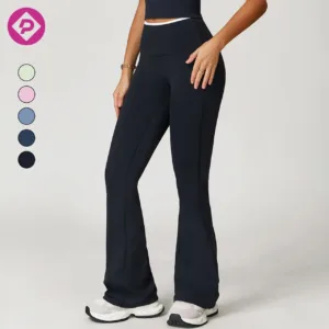 High Waist Wide Leg Yoga Pants Naked Feel Women Flared Trousers Flare Gym Workout Flare Leggings for Ladies