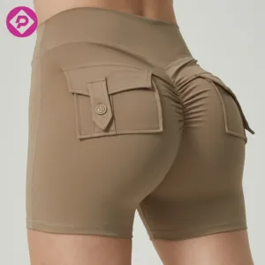 Pocket Scrunched Butt Yoga Shorts Gym Pants Push up Tights Sexy Booty Sports Shorts Fitness Wear for Women