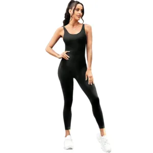 One Piece Yoga Jumpsuits Women Backless Mesh Breathable Tummy Control Fitness Dance Bodysuits