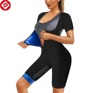 Women Sauna Suit Sweat Shirt Slimming Vest Body Shapers Armpit and Crotch Mesh Hot Top Jumpsuit Shapewear Bodysuits