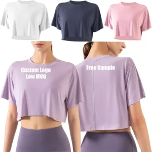 Workout Tennis Sports Crewneck Sweatshirt Short Sleeve Yoga Shirts Casual Athletic Running T-Shirts Crop Cute Tops Women