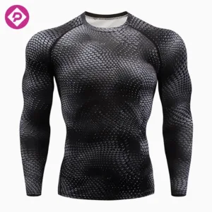 Men's Sport Quick Dry Long Sleeve T-shirt Fitness Running Compression Top Workout Training Gym Shirt for Men
