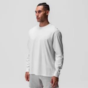Custom Logo Men Gym Casual Base Layer Sweatshirt Crew Neck Long Sleeve Top Blank Oversize Sweater