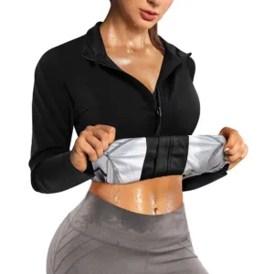 Sauna Suit Women Slimming Fit Running Plus Size Women Fitness Blank Sweat Suits Activated T Shirt Seamless Body Shapers
