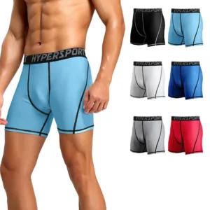 In Stock Tights Pants Elastic High Waist Running Slimming Basketball Wholesale Blank Custom Compression Shorts Men