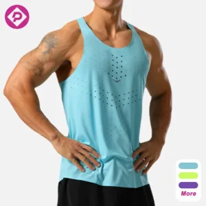 Ultra Light Seamless Laser Cut Men Women Quick Dry Racer Back Marathon Singlet Vest Running Gym Tank Top