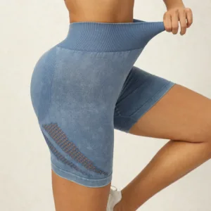 Women Summer Biker Shorts Running Workout Pants Tights Butt Lift Skin-friendly Custom Nylon Mesh Gym Shorts
