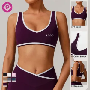 Custom High Quality Tight Shockproof One Piece Gym Fitness Top Quick-Drying Breathable Women Outdoor Sport Bras