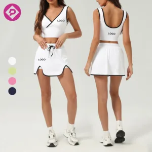 Stripe Solid 2 Set Women Casual V Neck Cropped Tank Top Sports Shorts Activewear Two Piece Women's Yoga Sets